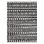 白黒クリスマスフェア島パターン テーブルクロス (正面)