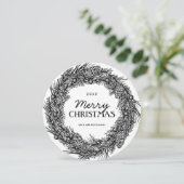 白黒クリスマスフォトカード シーズンカード (スタンド正面)