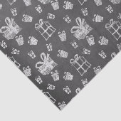 白黒クリスマスプレゼントの黒板の外観 薄葉紙 (詳細)