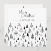 白黒クリスマスプレゼント証明書 (正面/裏面)