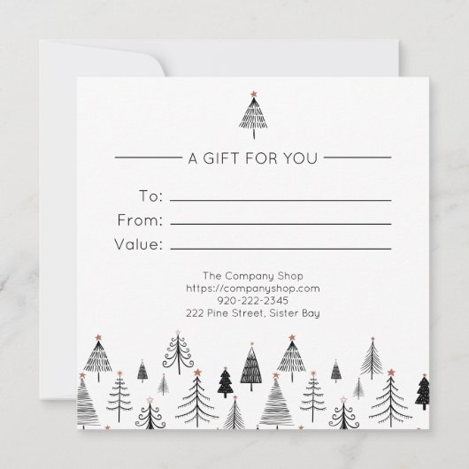 白黒クリスマスプレゼント証明書 (裏面)