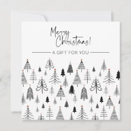 白黒クリスマスプレゼント証明書