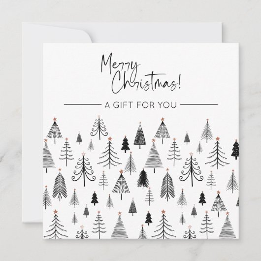 白黒クリスマスプレゼント証明書 (正面)