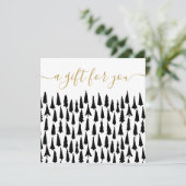 白黒クリスマスホリデーギフト証明書 (スタンド正面)