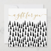 白黒クリスマスホリデーギフト証明書 (正面)