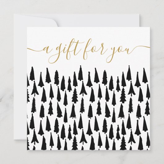 白黒クリスマスホリデーギフト証明書 (正面)