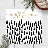 白黒クリスマスホリデーギフト証明書