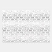 白黒クリスマスラッピング紙セット3 ラッピングペーパーシート (正面)