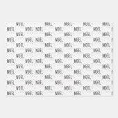 白黒クリスマスラッピング紙 ラッピングペーパーシート (正面3)