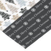 白黒クリスマス調整 ミディアムテーブルランナー (コーナー)