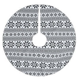 白黒クリスマス ブラッシュドポリエステルツリースカート