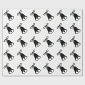 白黒クリスマス ラッピングペーパー (フラット)