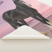 白黒クリデールオンザサンセットビーチ シェルパブランケット (3/4)