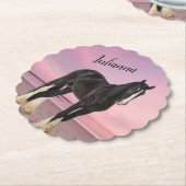 白黒クリデールオンザサンセットビーチ ペーパーコースター (アングル)