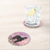 白黒クリデールオンザサンセットビーチ ペーパーコースター (インサイチュ)