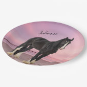 白黒クリデールオンザサンセットビーチ ペーパープレート (アングル)