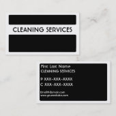 白黒クリーニングサービス名刺 名刺 (正面/裏面)