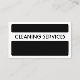 白黒クリーニングサービス名刺 名刺