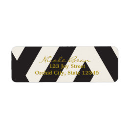 白黒クリーム招待状住所 シール