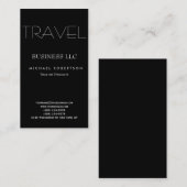 白黒クリーン旅行代理店の名刺 名刺 (正面/裏面)