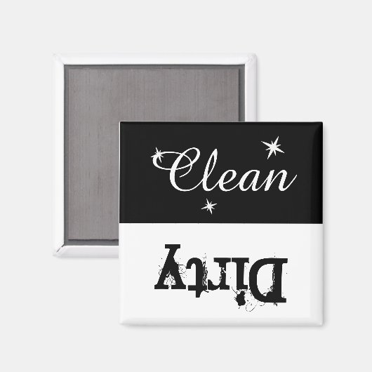 白黒クリーン汚れマグネット食洗機 マグネット (正面/裏面)