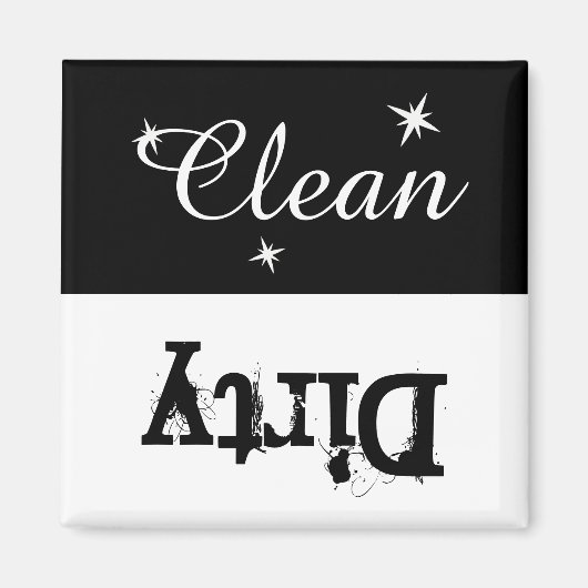 白黒クリーン汚れマグネット食洗機 マグネット (正面)