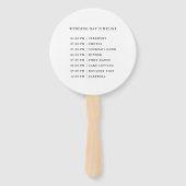 白黒クレストの式結婚のタイムライン ハンドファン (裏面)