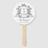 白黒クレストの式結婚のタイムライン ハンドファン (正面)