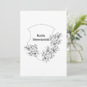 白黒クレスト卒業発表 招待状 (スタンド正面)