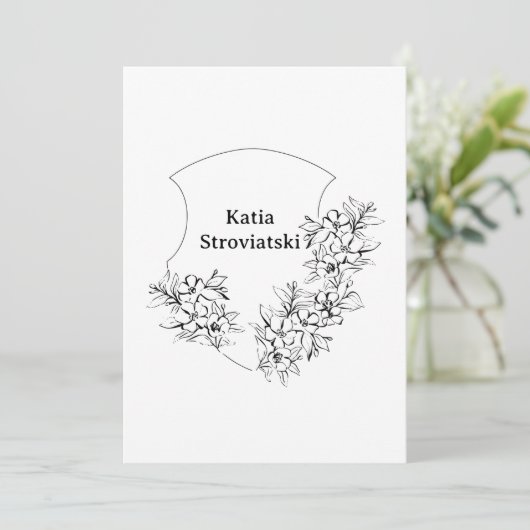 白黒クレスト卒業発表 招待状 (スタンド正面)