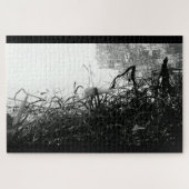 白黒クレーンパズル ジグソーパズル (横)