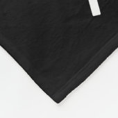 白黒クロスプラス幾何パタモダンーン フリースブランケット (角)