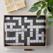 白黒クロスワードティッシュペーパー 薄葉紙 (ギフト)