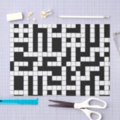 白黒クロスワードティッシュペーパー 薄葉紙 (クラフト)