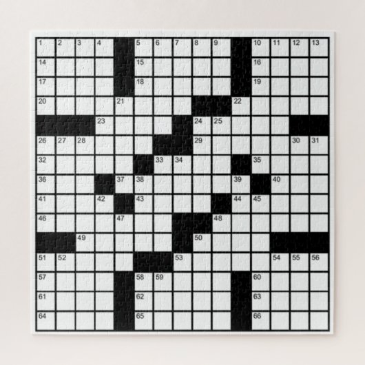 白黒クロスワードパズルゲームが楽しい ジグソーパズル (縦)