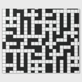 白黒クロスワードラッピング紙 ラッピングペーパー (フラット)