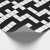 白黒クロスワードラッピング紙 ラッピングペーパー (角)