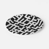 白黒クロスワード紙プレート ペーパープレート (アングル)