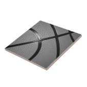 白黒クローズアップバスケットボール タイル (側面)