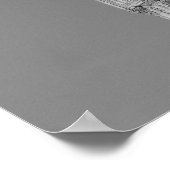 白黒クローズアップビッグベンクロックタワーロンドン ポスター (角)