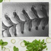 白黒クローズアップ野球 キッチンタオル (折り畳み)