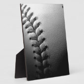 白黒クローズアップ野球 フォトプラーク (側面)