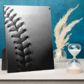 白黒クローズアップ野球 フォトプラーク (側面)