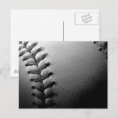 白黒クローズアップ野球 ポストカード (正面/裏面)