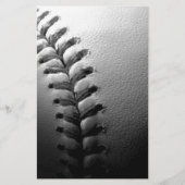 白黒クローズアップ野球 便箋 (正面)