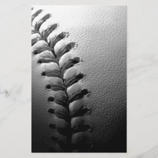 白黒クローズアップ野球 便箋 (正面)