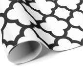 白黒クローバーのギフトの包装紙 ラッピングペーパー (ロールコーナー)