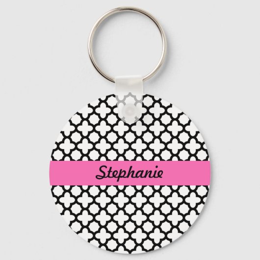 白黒クローバー キーホルダー (正面)