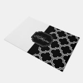 白黒クローバー ドアマット (アングル)