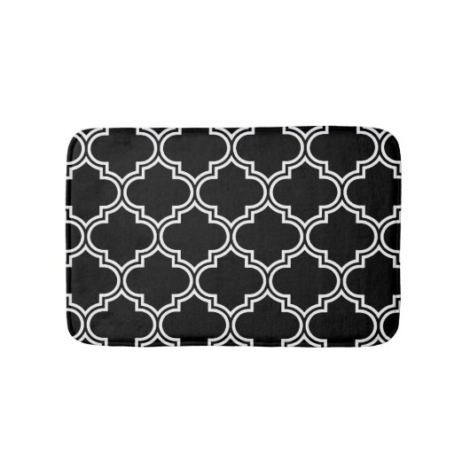 白黒クローバー バスマット (正面)